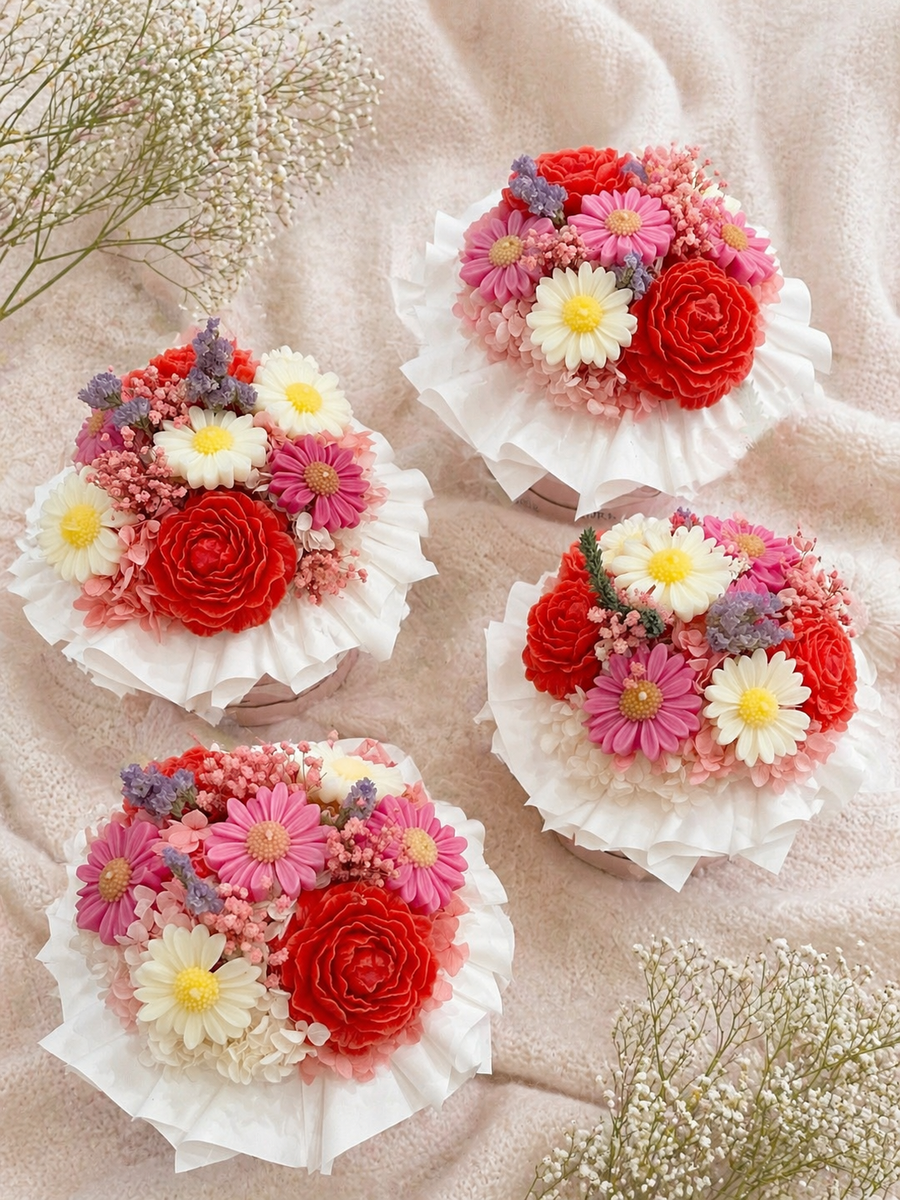 Luxury Handmade Candle Bouquet | Gentle Heir Flower Gift Box