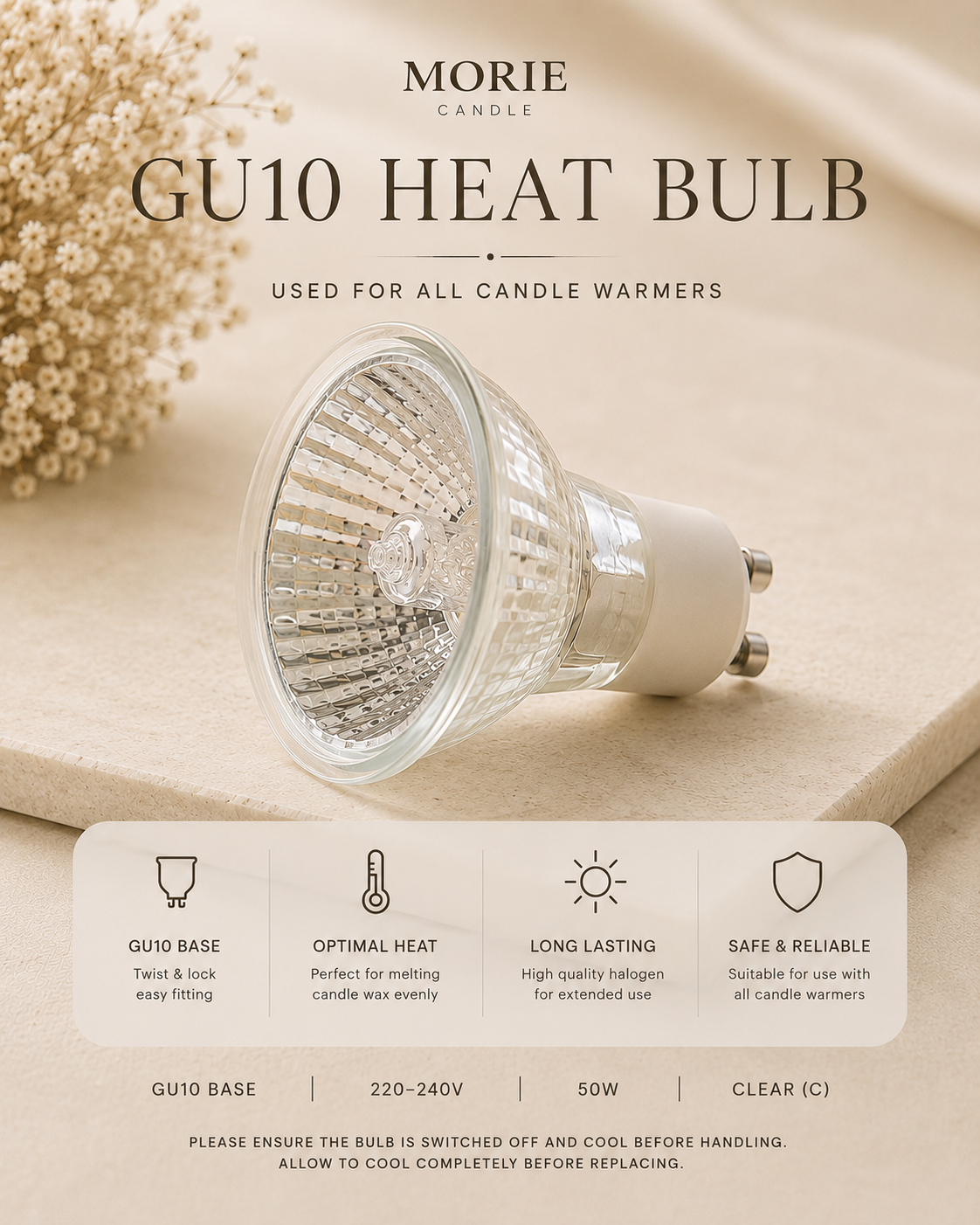 Candle Warmer Heat Light Bulb (Two bulbs per pack)